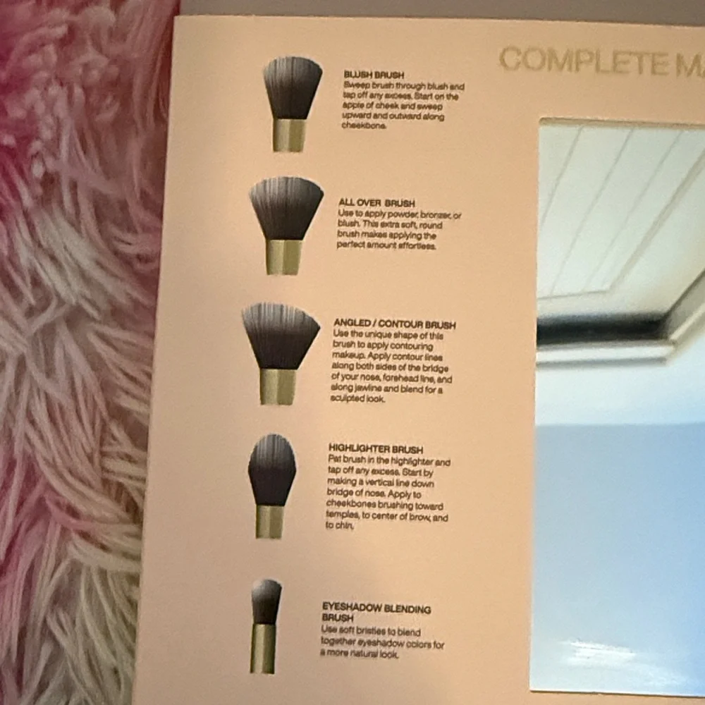 New!! Anne Klein Complete Makeup Brush Collection with Gold Accents